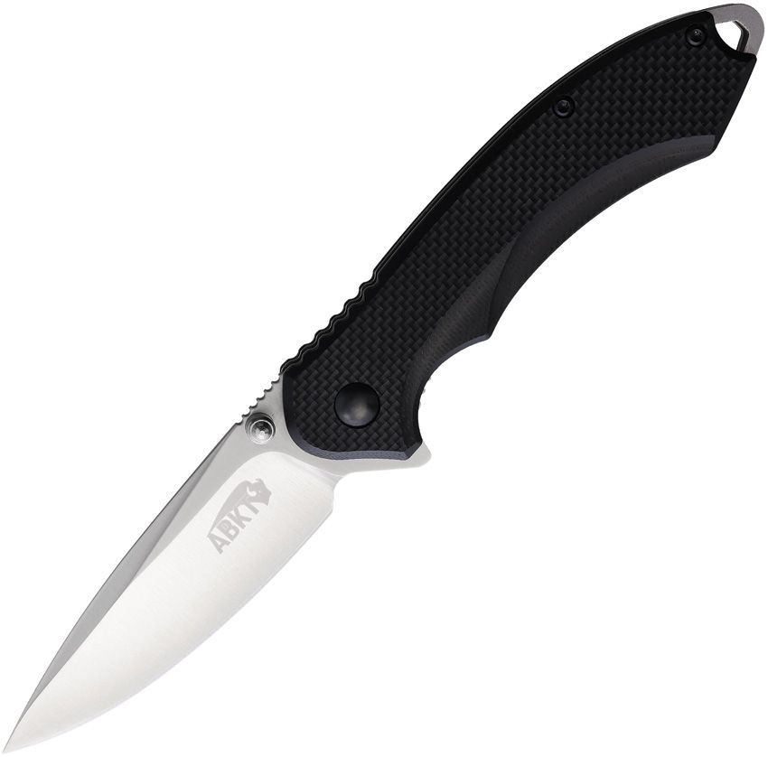 ABKT TAC Elite Linerlock Black Folding Knife 3" D2 Blade