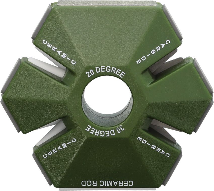 ABKT TAC Wedge Multi Sharpener Green with Carbide and Ceramic Rods