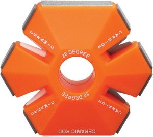 AB1063H.jpg ABKT Wedge Multi Sharpener - Orange Carbide Ceramic