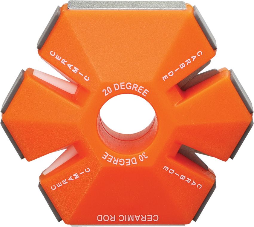 ABKT TAC Wedge Multi Sharpener Orange with Carbide and Ceramic Rods