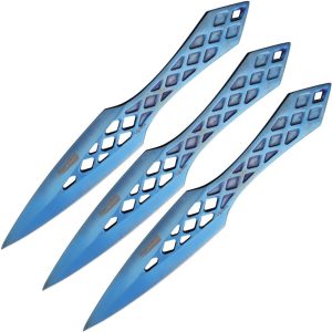 ABX32219.jpg Albainox Throwing Knife Set Blue 4-inch Blade