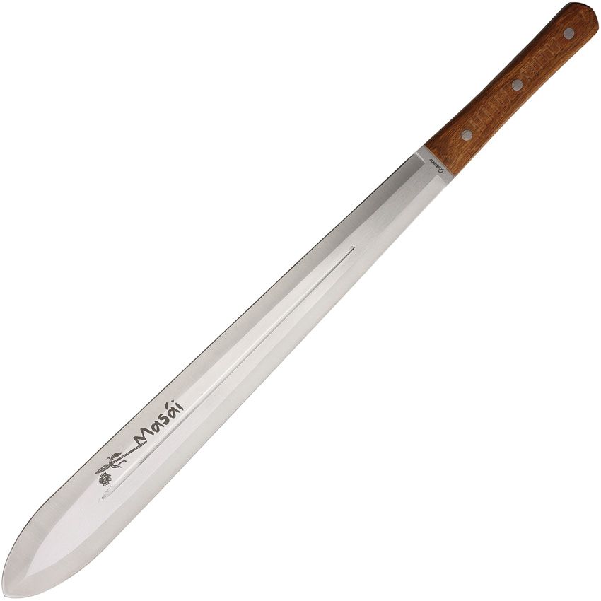 Albainox Masai Double Edge Machete 19" Stainless Blade w/ Sheath