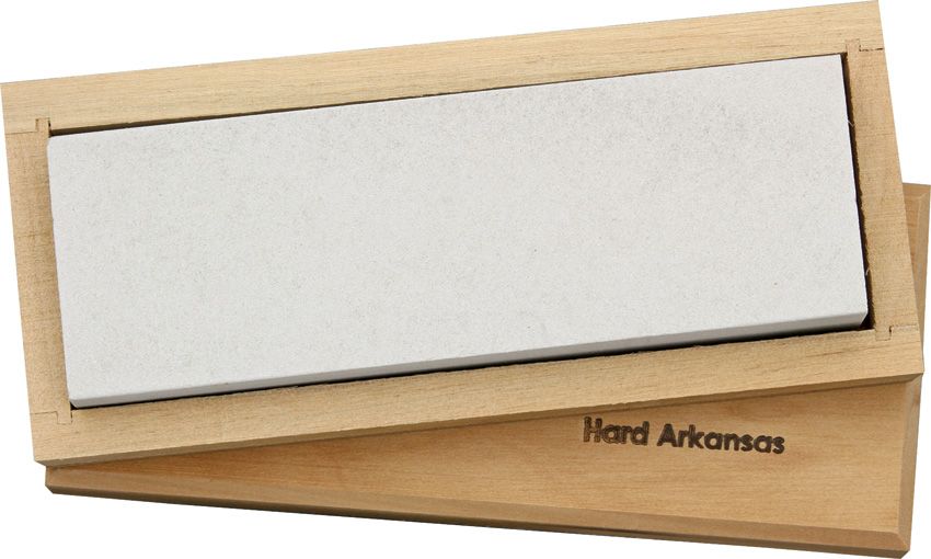 Arkansas Sharpeners Hard Whetstone 6" x 2" x 1" with Wood Box