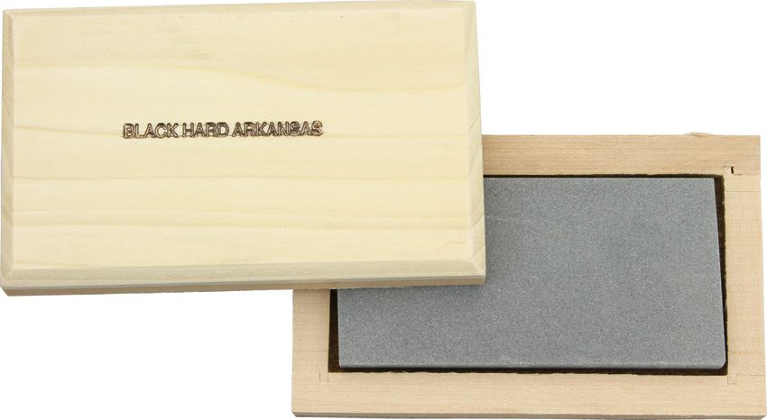 Arkansas Sharpeners Hard Whetstone 4x2 with Wood Box
