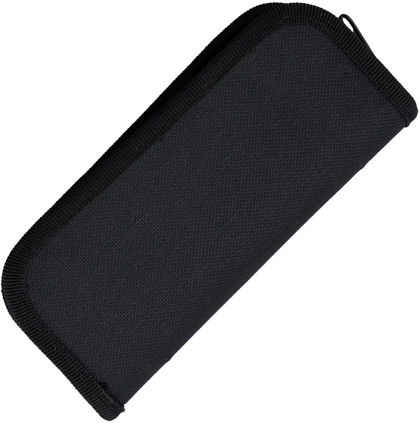 Carry All Two Pocket Zip Pouch Black Nylon for Folding Knives