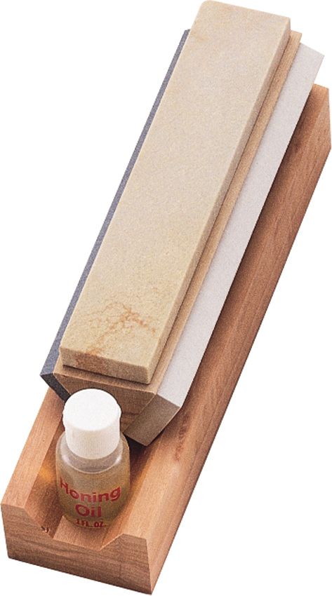 Sharpeners Tri Hone 8 inch Knife Sharpening Stone System