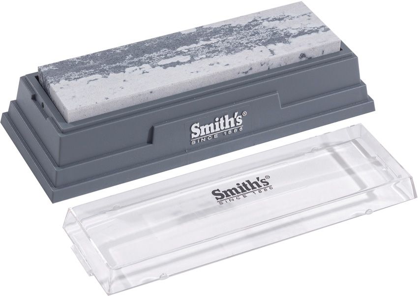 Smith's Sharpeners Arkansas Sharpening Stone 6" with Non-Slip Base