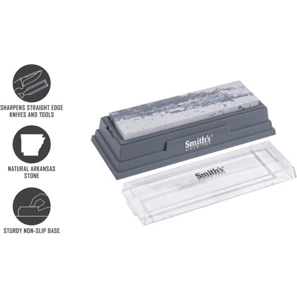 Smith's Sharpeners 6 inch Arkansas Stone Non-Slip Base