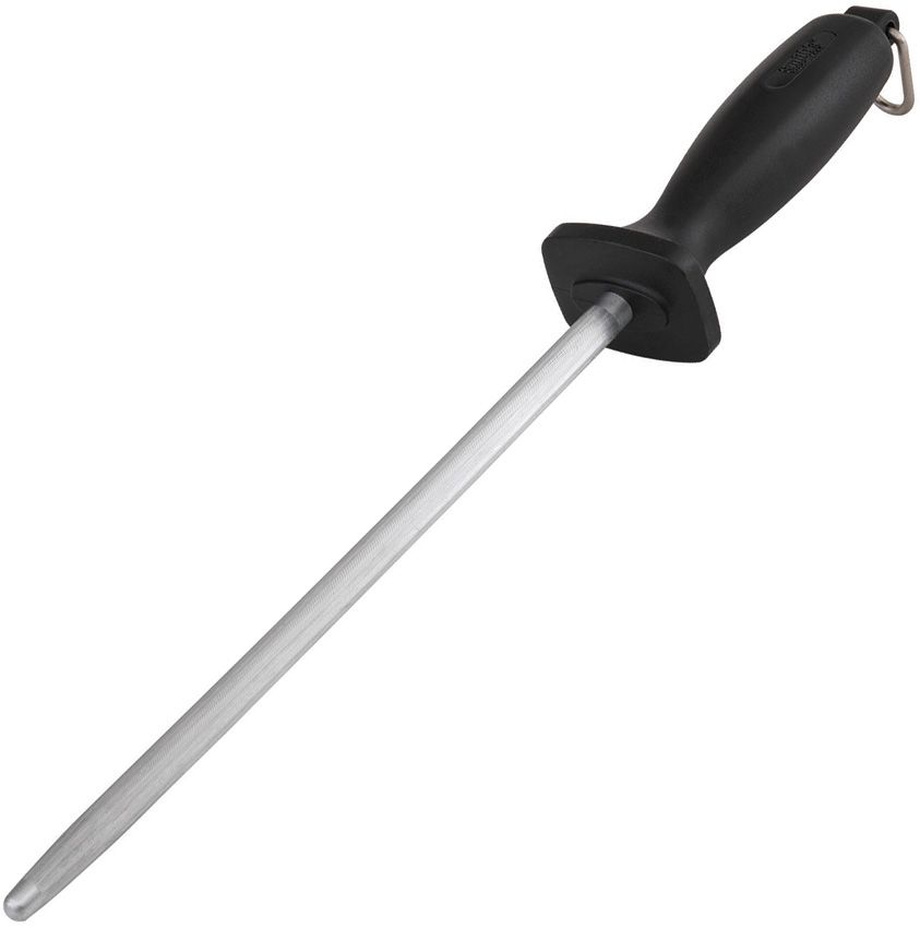 Smith's Sharpeners 9 Inch Sharpening Steel with Black Handle