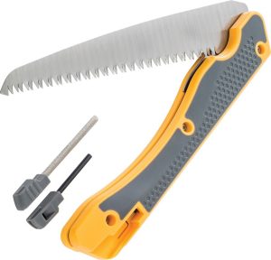 Smith's Folding Limb Saw - 8.5in Serrated Blade Yellow Handle