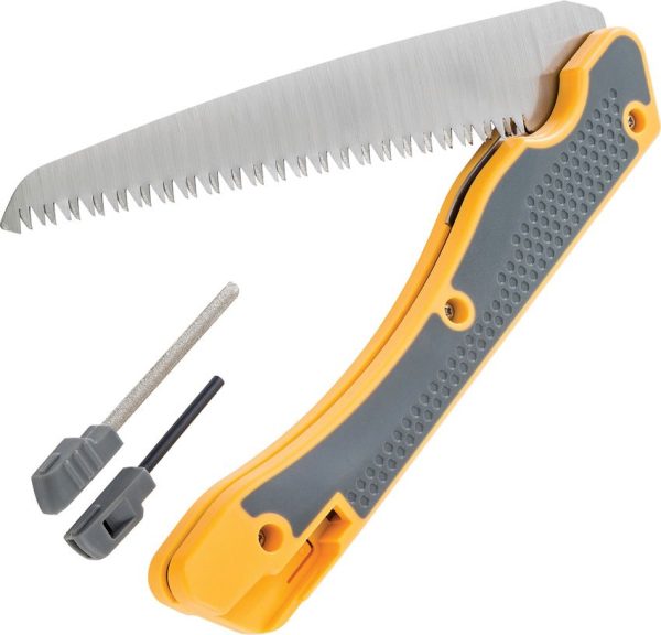 AC50836.jpg Smith's Folding Limb Saw - 8.5in Serrated Blade Yellow Handle