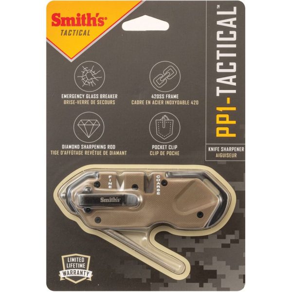 Smith's PP1 Tactical Sharpener Desert Tan - G10 Handle