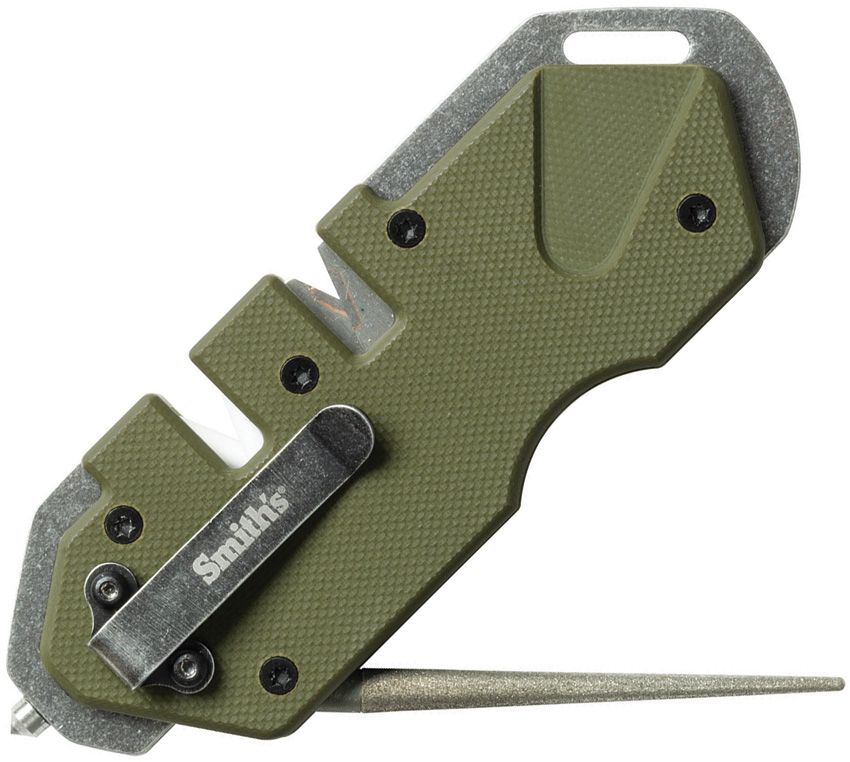 Smith's PP1 Tactical Sharpener OD Green with Diamond Rod