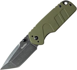 Smith's Campaign Linerlock OD Green Folding Knife 420 Stainless