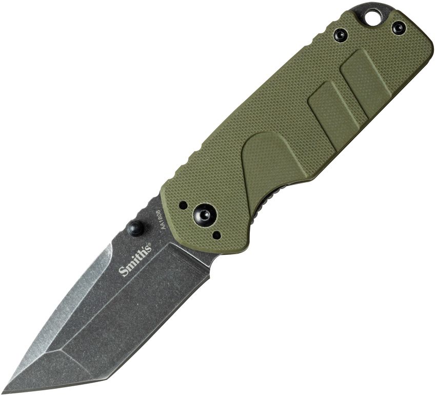 Smith's Sharpeners Campaign Linerlock 2.75" OD Green Folding Knife