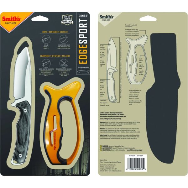 AC51239_add_01.jpg Smith's EdgeSport Fixed Blade Knife 4" Satin 420 Stainless Sharpener