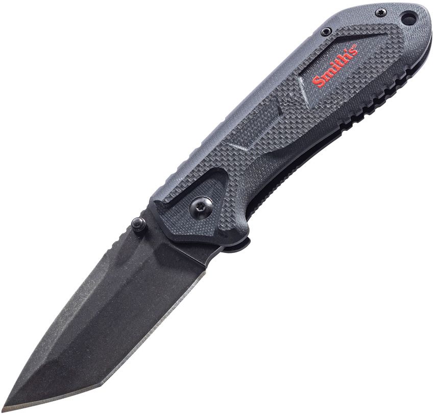 Smith's Edge Work-Site Framelock 3" Black Tanto Folding Knife