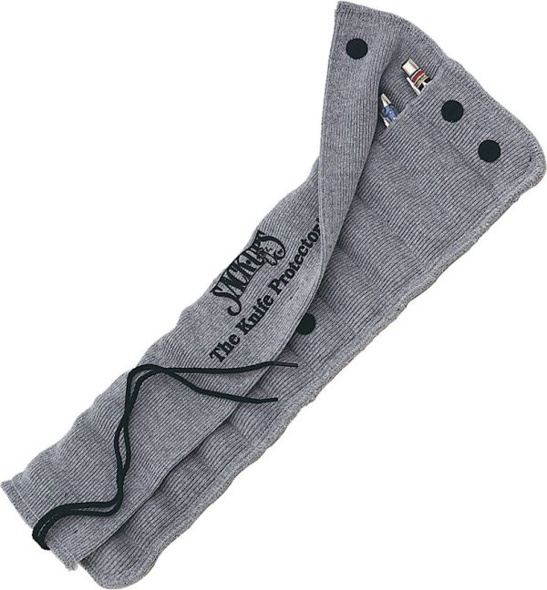 Sack Ups Protector 12 Knife Roll - Gray Silicone Cotton