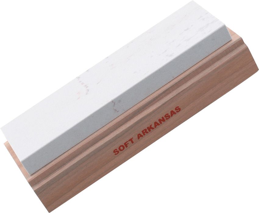 Arkansas Sharpeners 6" x 2" Soft Whetstone on Cedar Block