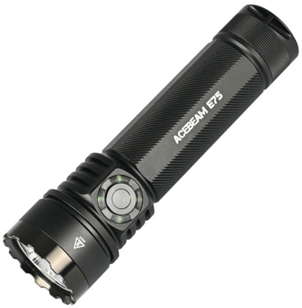 ACBE75BLKN.jpg ACEBEAM E75 Rechargeable Flashlight Black 21700 LED Tactical