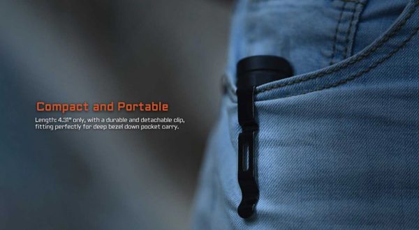 ACEBEAM EC20 Black Flashlight 1900 Lumens Rechargeable EDC Tactical