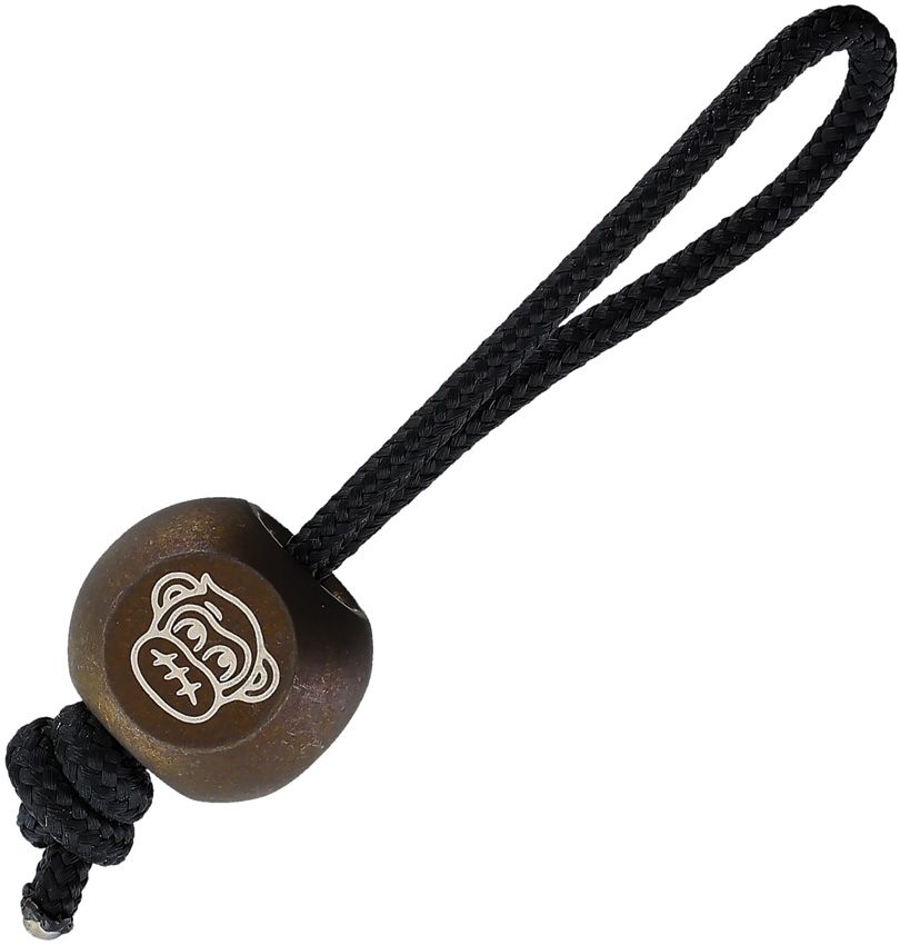 AuCon Three Wise Monkeys Bronze Bead with Paracord Loop