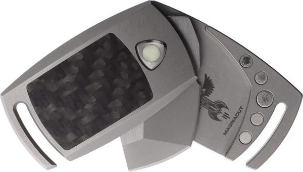 AuCon IMP Magnetic Folder MagnaCut Tanto Titanium EDC Knife