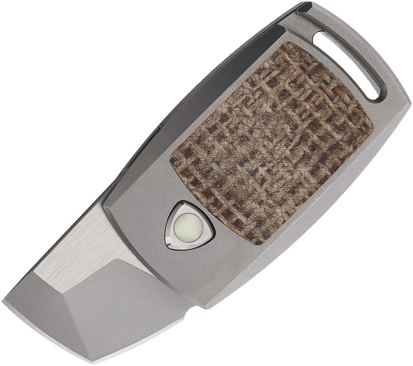 AuCon IMP Magnetic Folding Knife 0.75" MagnaCut Tanto Gray Titanium