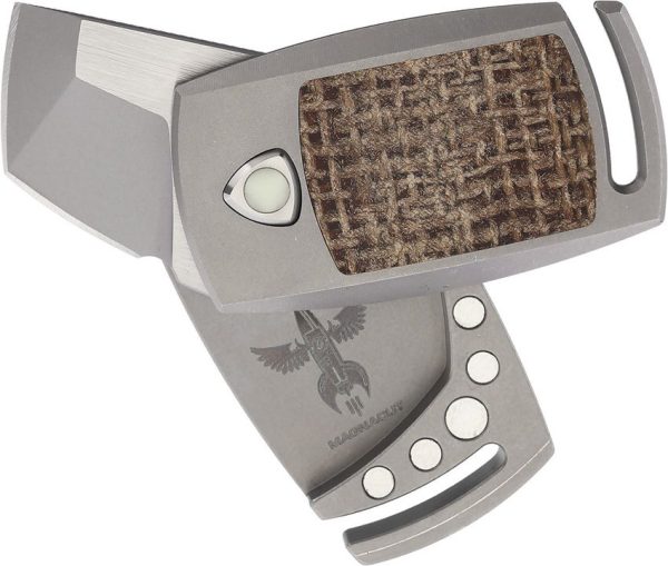 ACN200103_add_01.jpg AuCon IMP Magnetic Folder MagnaCut Tanto Folding Knife Gray Ti