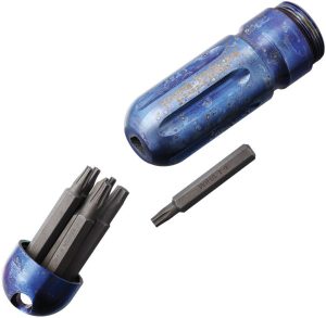 AuCon Knife Tool XS Sky Ti - Thunder Blue Anodized