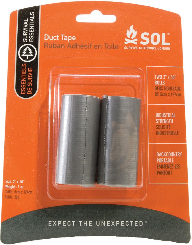 Adventure Medical Duct Tape 2x50 Roll - Easy Tear, 2 Pack