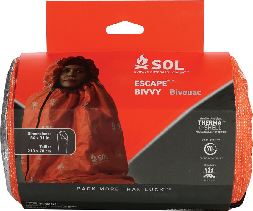 Adventure Medical Escape Bivvy Survival Shelter 84x31 Orange