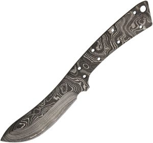 Alabama Damascus Steel Knife Blade - 3.25 inch Lanyard Hole