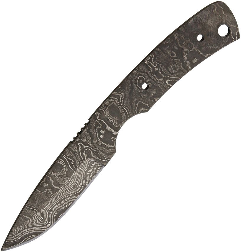 Alabama Damascus Steel Damascus Knife Blade 3" Full Tang 7.25" Overall