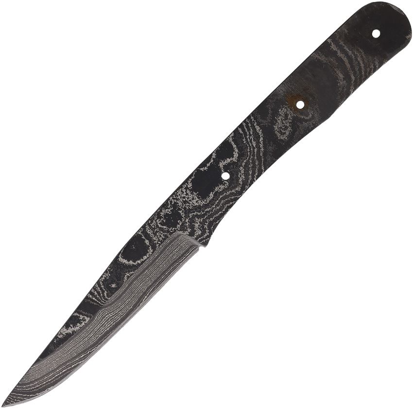 Alabama Damascus Steel Knife Blank, 3.25" Damascus Blade, 7.25" Overall, Full Tang, One-Piece Construction