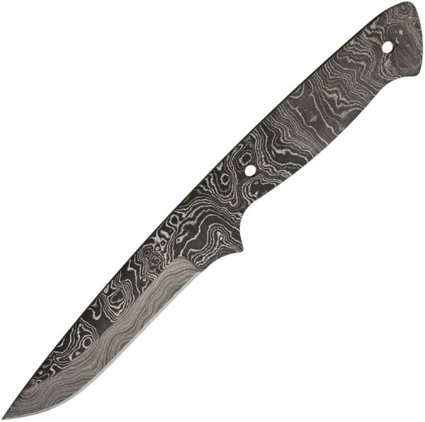 Alabama Damascus Steel Blade - 4 inch Lanyard Hole