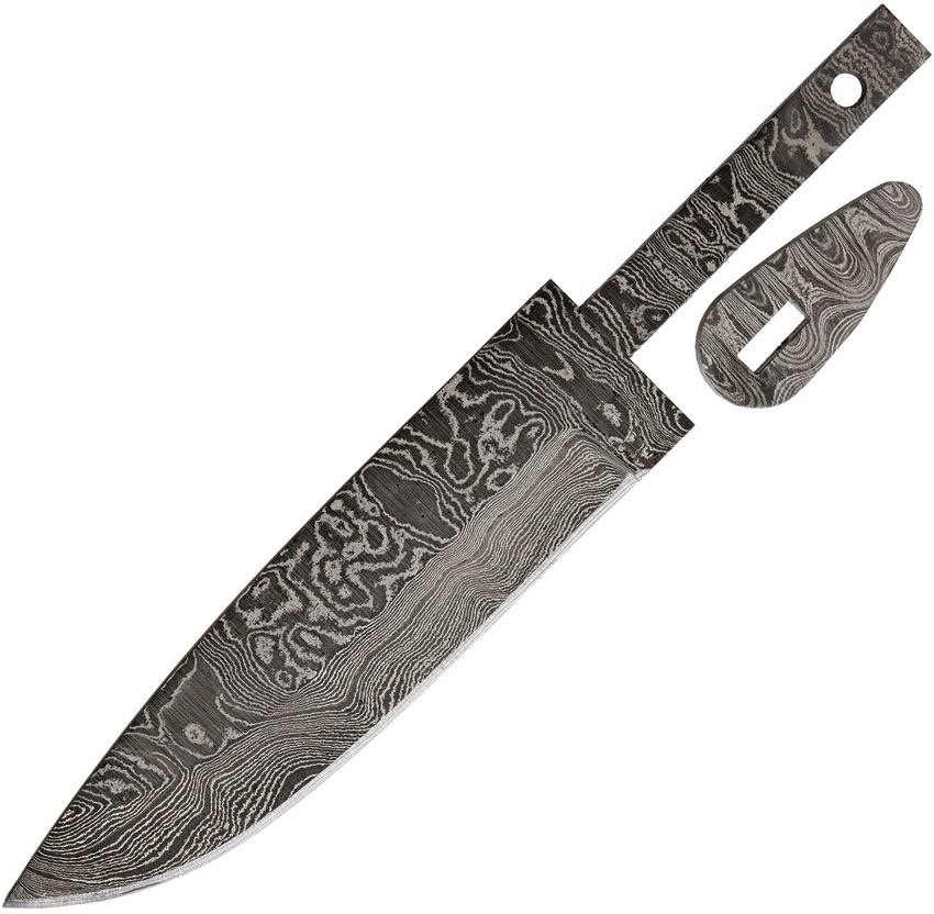 Alabama Damascus Steel 4.5" Damascus Drop Point Blade with Guard