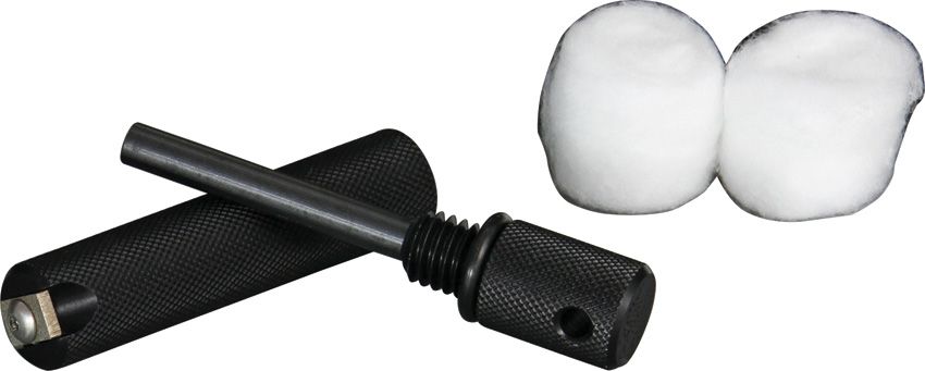 Aurora Survival Fire Starter 3.5" Black Aluminum with 440C Striking Blade