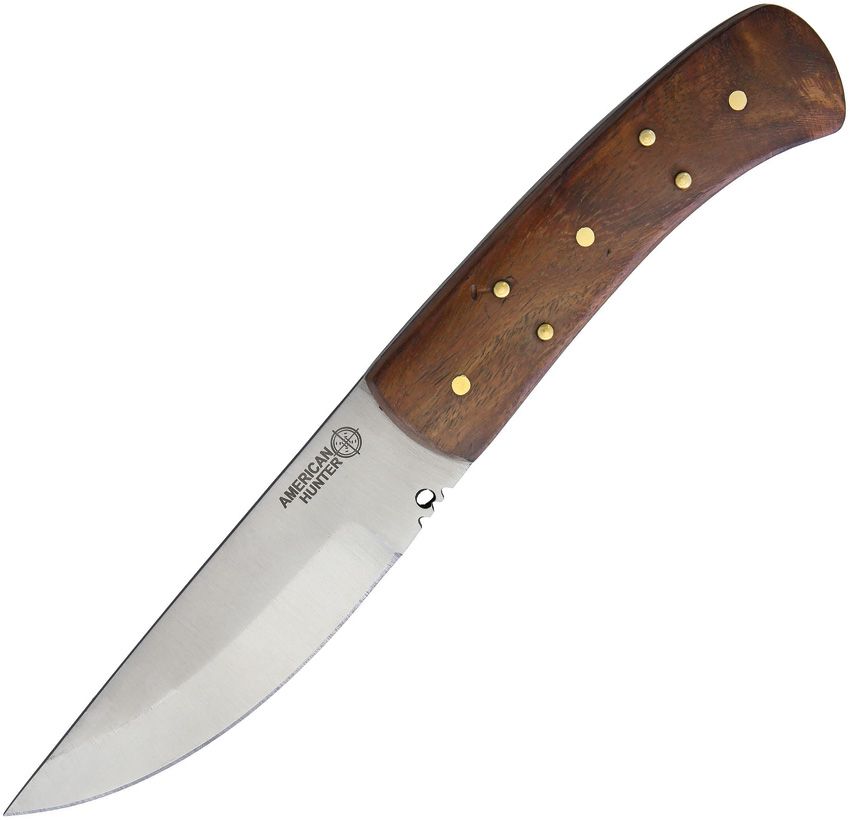 American Hunter Patch Knife Rosewood 4.5" Fixed Blade w/ Sheath