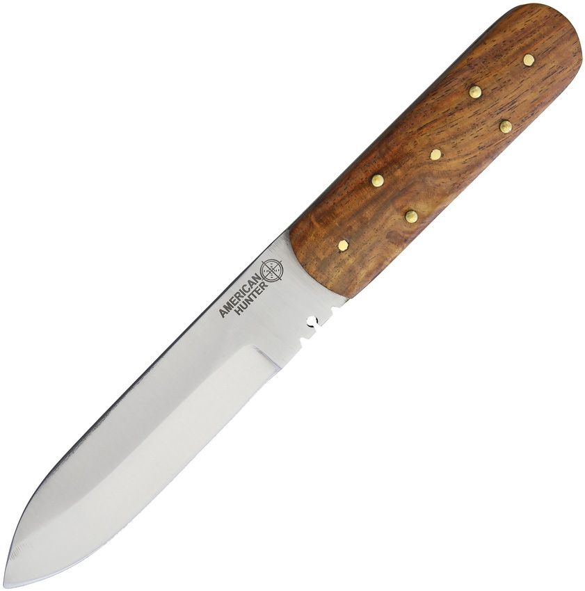 American Hunter Utility Knife Rosewood Handle Fixed Blade w/ Sheath