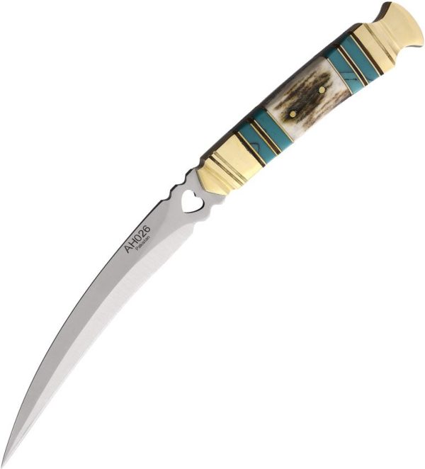 AH026.jpg American Hunter Talon Dagger Fixed Blade - Stag Bone Handle