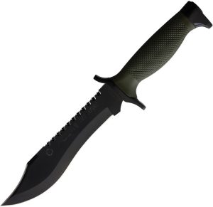 Aitor Oso 16010V Fixed Blade 7.25" Sawback Green Tactical Knife