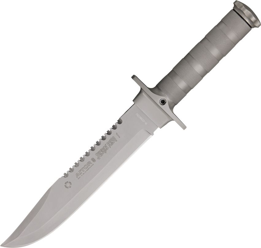 Aitor Jungle King I Fixed Blade Knife 8" Stainless Sawback w/ Sheath