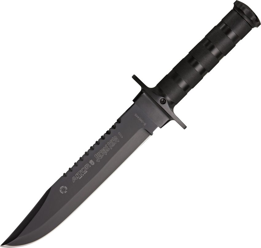 Aitor Jungle King I Fixed Blade Survival Knife 8" Sawback w/ Sheath & Survival Kit