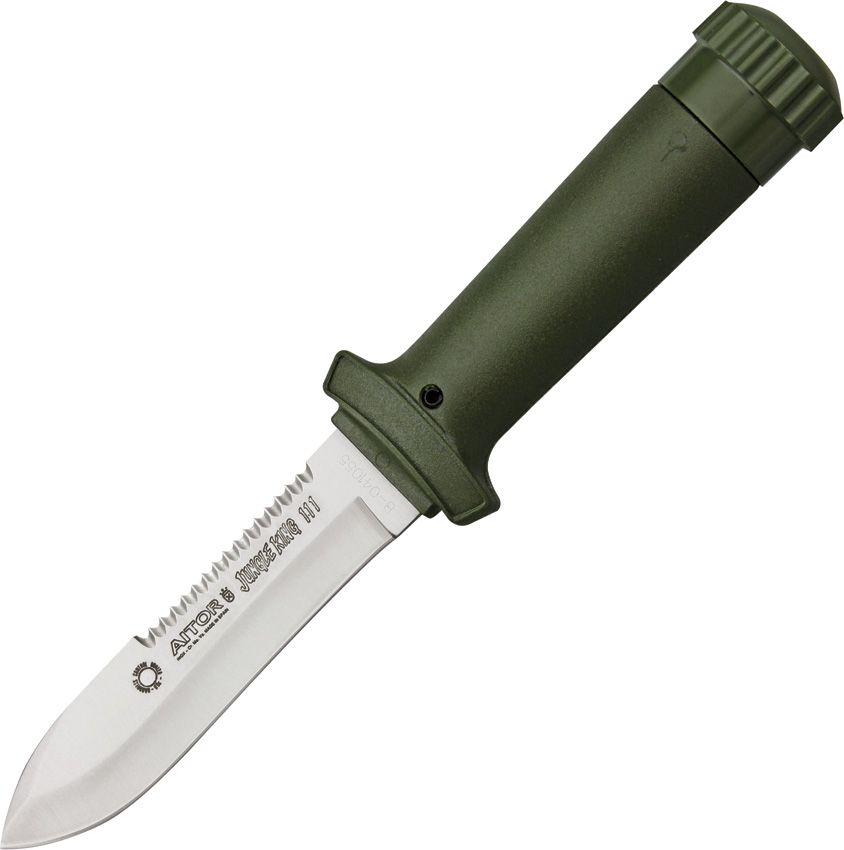 Aitor Jungle King III Fixed Blade Knife 4.13" Stainless Spear w/ Sheath