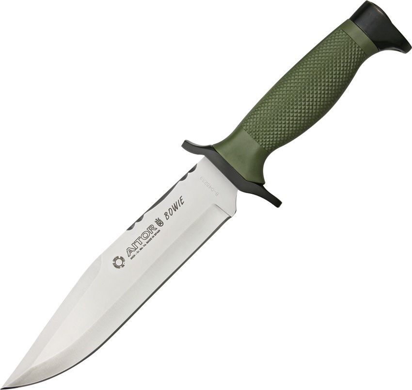 Aitor Bowie NATO Fixed Blade Knife 7.25" Stainless Blade OD Green