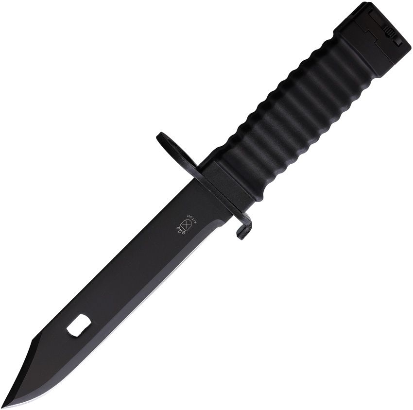 Aitor Combat Knife 6.75" Black Coated Stainless Blade w/ Sheath