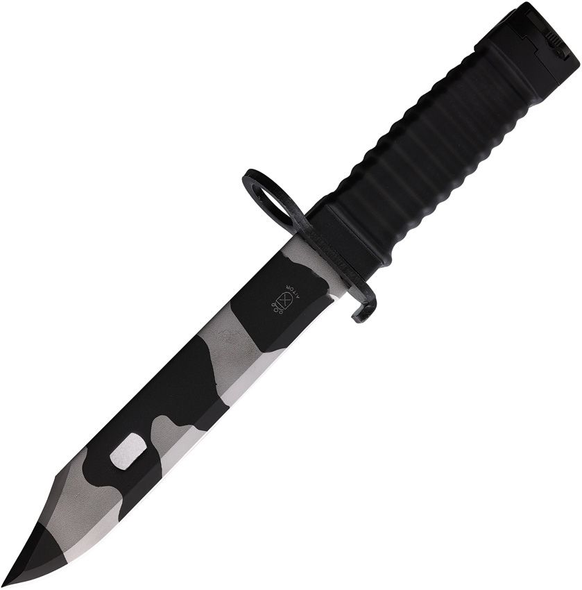 Aitor Combat Knife Camo 6.75" Stainless Blade Black Handle w/ Sheath