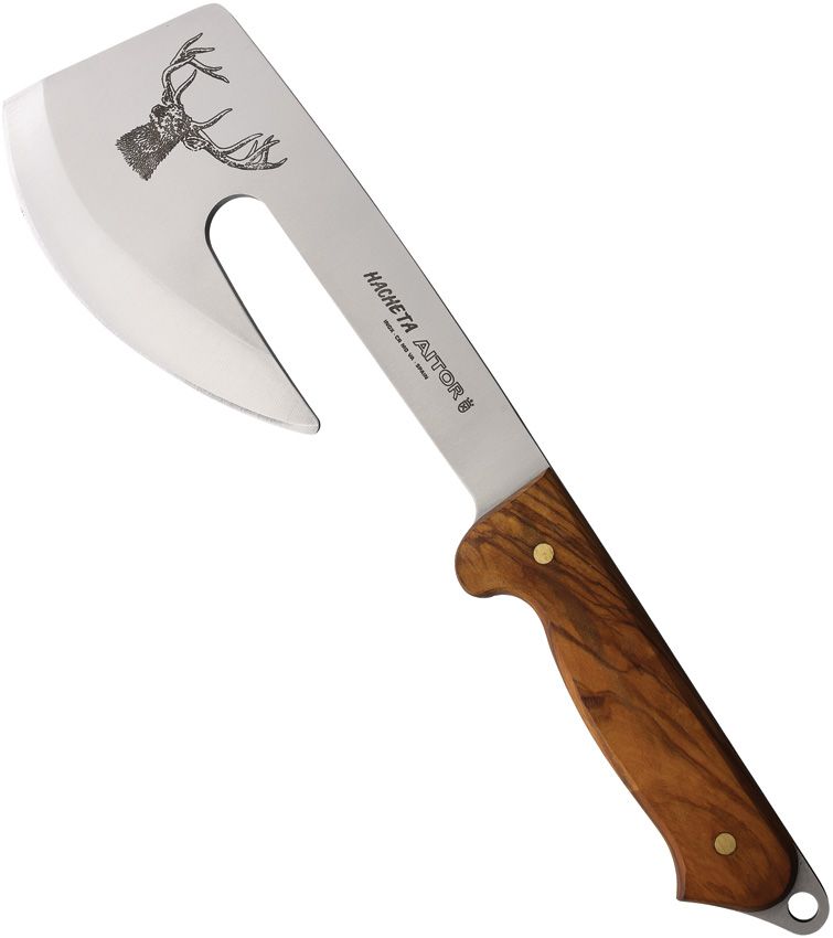 Aitor Axe Olive Wood 3.5" Satin Stainless w/ Sheath