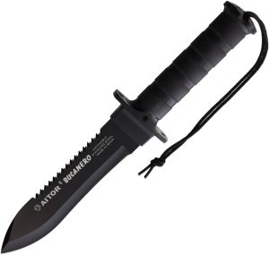 Aitor Bucanero Fixed Blade - Black Oxide Sawback